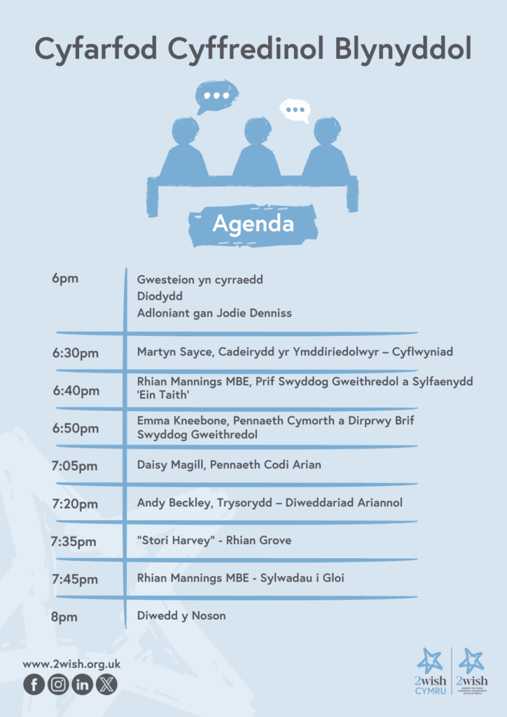 2wish AGM agenda cymraeg