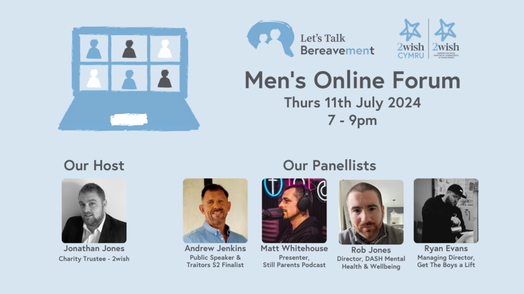 mens online forum panellists lets talk bereavement 2wish