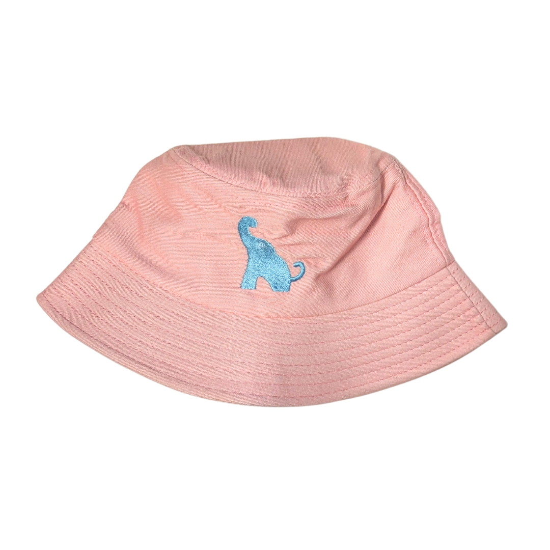 pink kids bucket hat flat lay