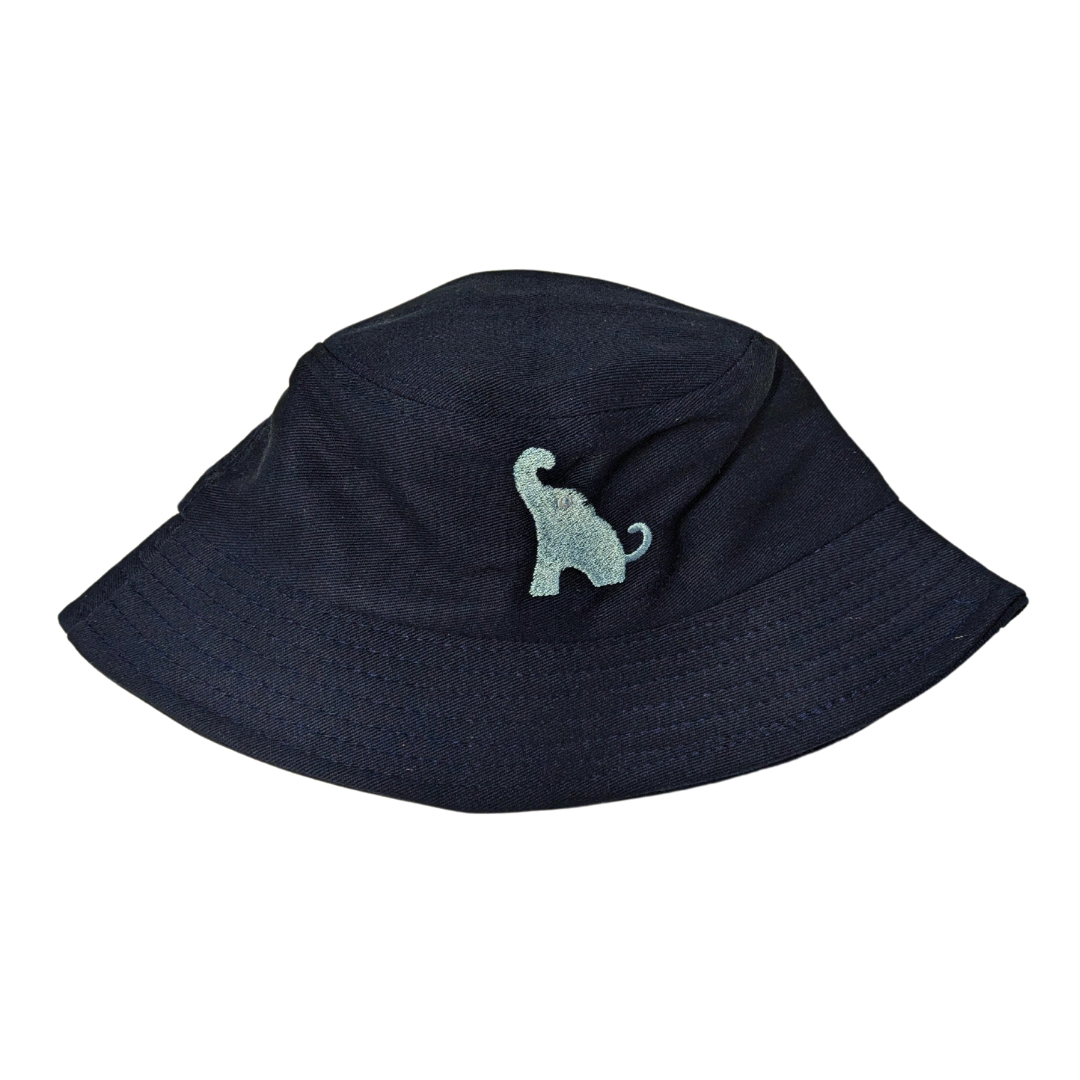 navy bucket hat flat lay