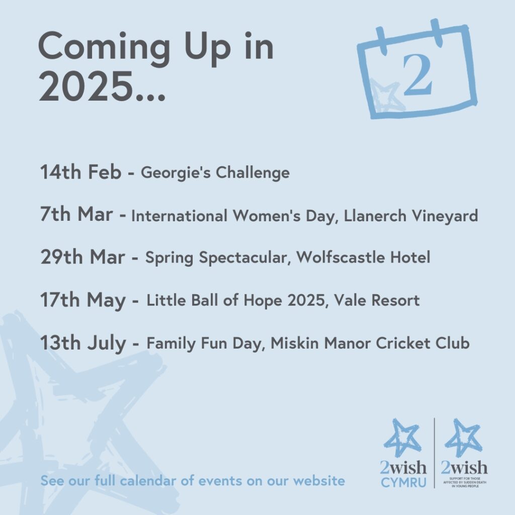 graphic displaying up coming 2wish events in 2025