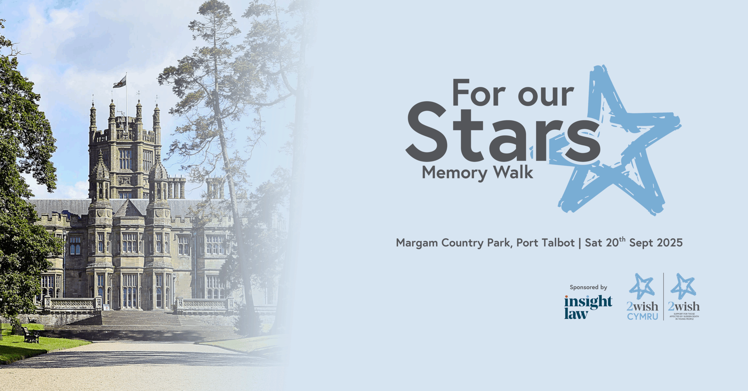 Memory Walks Margam Park only website banner